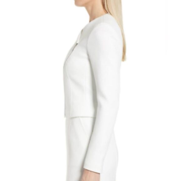 Boss Hugo Boss Womens Juleama Compact Twill Asymmetrical Zip Jacket Sz 14 - Picture 5 of 11